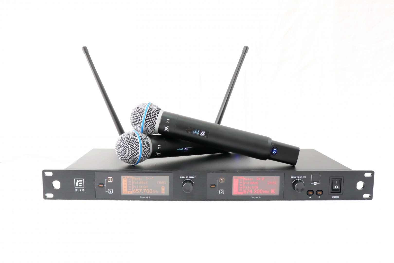 RFIntell QL7R/T1-B 720,500-754,000 МГц 2-канальная радиосистема с 2-мя ручными микрофонами в Выксе