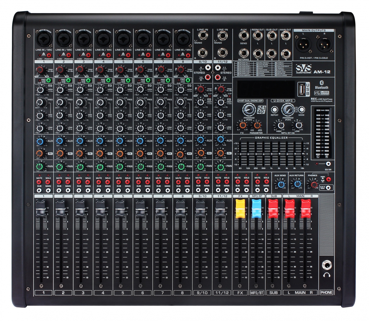 SVS Audiotechnik mixers AM-12 Микшерный пульт аналоговый, 12-канальный в Выксе