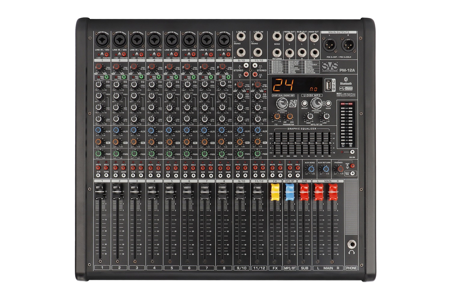 SVS Audiotechnik mixers PM-12A Активный аналоговый микшерный пульт, 12-канальный в Выксе